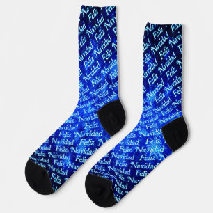 Chaussette Snowburst fractal - Feliz Navidad Socks