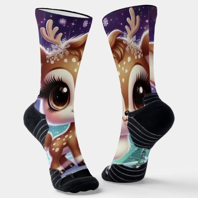 Chaussette Snowflake Sparkle Baby Reindeer (Angulaire)