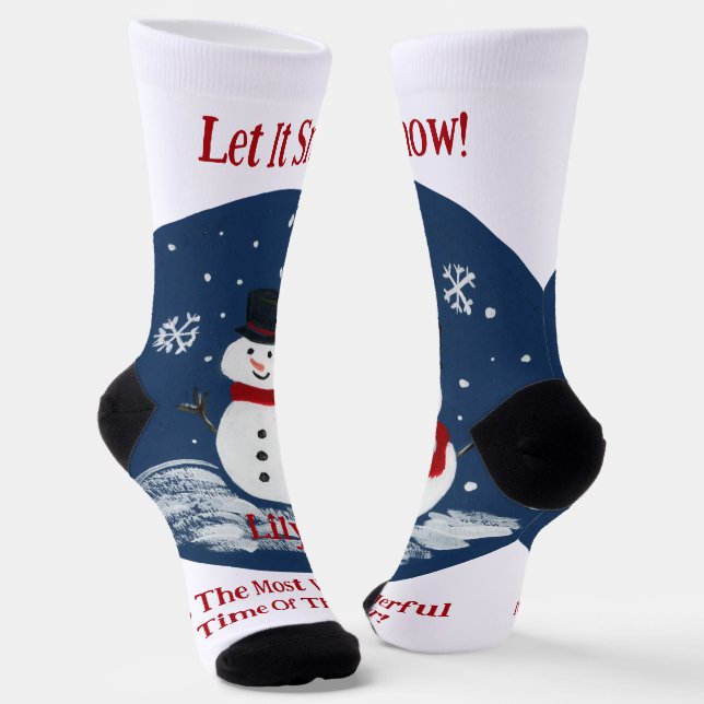 Chaussette Snowman Merveilleux temps année les femmes PERSONN (Angulaire)