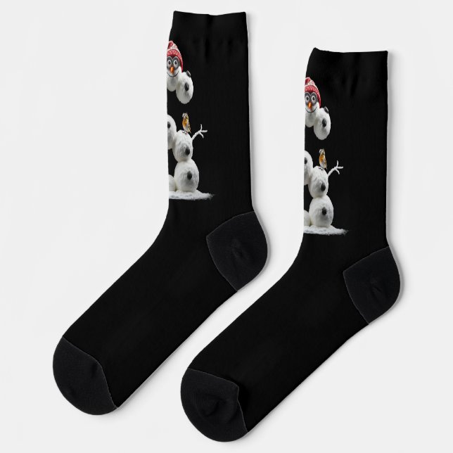 Chaussette Snowman-minion en forme de S (Gauche)