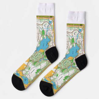 Chaussette Socks - Central park orienteering map