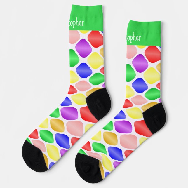 Chaussette Socks Colourful Ovals Design (Gauche)