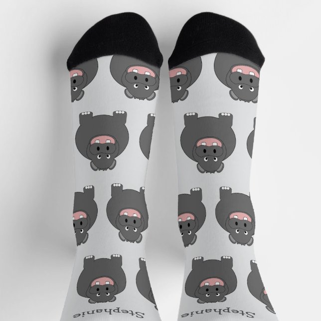 Chaussette Socks Hippopotamus Design (Haut)
