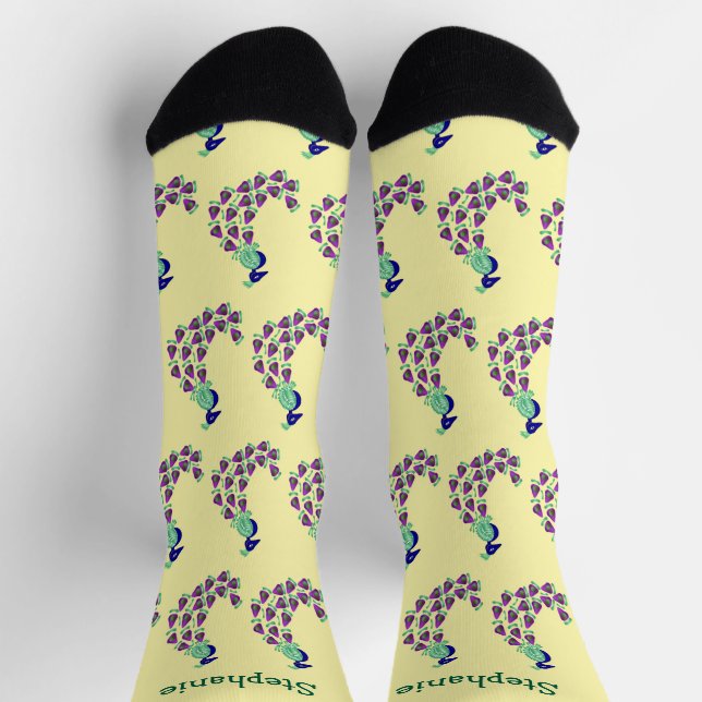 Chaussette Socks Peacock Design (Haut)