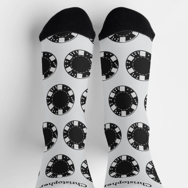 Chaussette Socks Poker Chip Design (Haut)