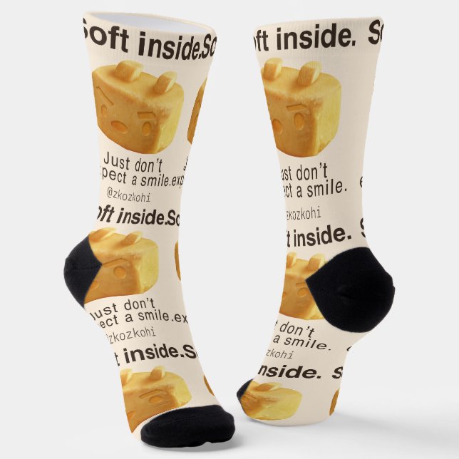 Chaussette Soft Inside: Iron T Pineapple Cake Funny Quote Art (Angulaire)