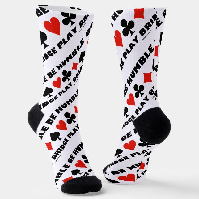 Chaussette Sois humble Play Bridge Quatre combinaisons de car (Angulaire)