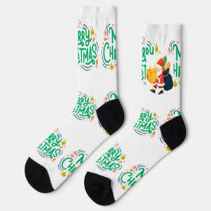 Chaussette Souhaits de Noël Imprimés Équipement Premium durab