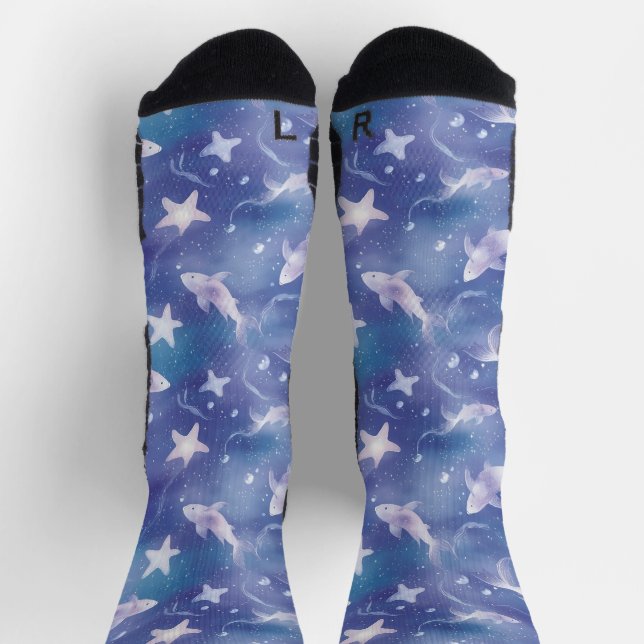 Chaussette Sous l'océan : Requins (Haut)
