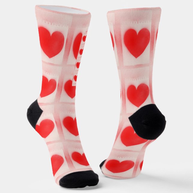 Chaussette Soyez mon coeur rouge Valentine (Angulaire)