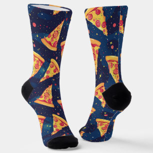 Chaussette Space Pizza Party - Galactique Pepperoni Slice