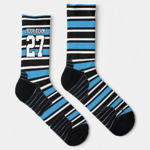 Chaussette Sports Équipe Nom Numéro Blue Stripes Football