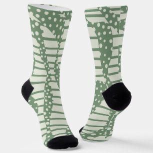Chaussette Spots et bandes 2 - Vert