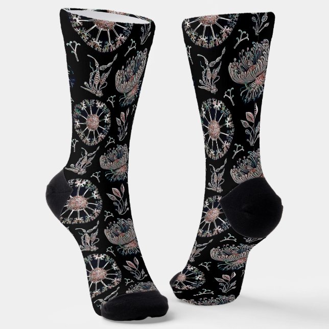 Chaussette Starfish Jellyfish Seawey Black Motif (Angulaire)