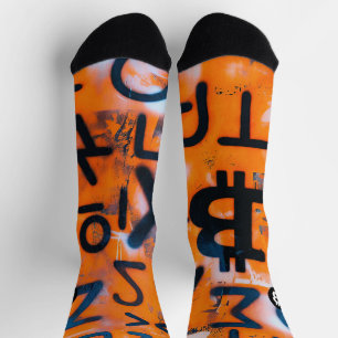 Chaussette Street Art "Bitcoin Graffiti" (Style #5)
