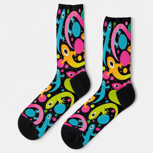 Chaussette Style années 1960 Super Abstrait Lizard (Gauche)