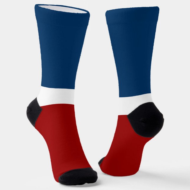 Chaussette Style de bloc de couleur bleu blanc (Créateur téléchargé)
