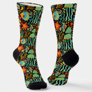 Chaussette Style de dessin animé Aquatic Life