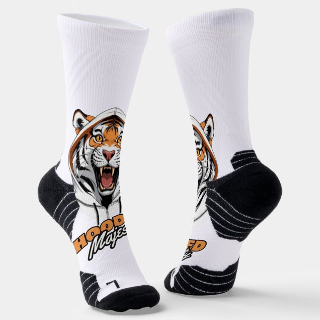 Chaussette Style sauvage | Mode du logo du tigre (Angulaire)
