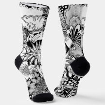 Sunny day - Black and White Surreal Botanical Art