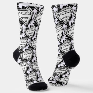 Chaussette Supergirl Newsprint S-Shield