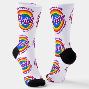 Chaussette Supprimer les taches d'orange têtu mois de fierté 