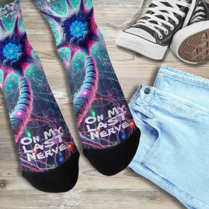 Chaussette "Sur ma Dernière Nerve" Biologie scientifique humo