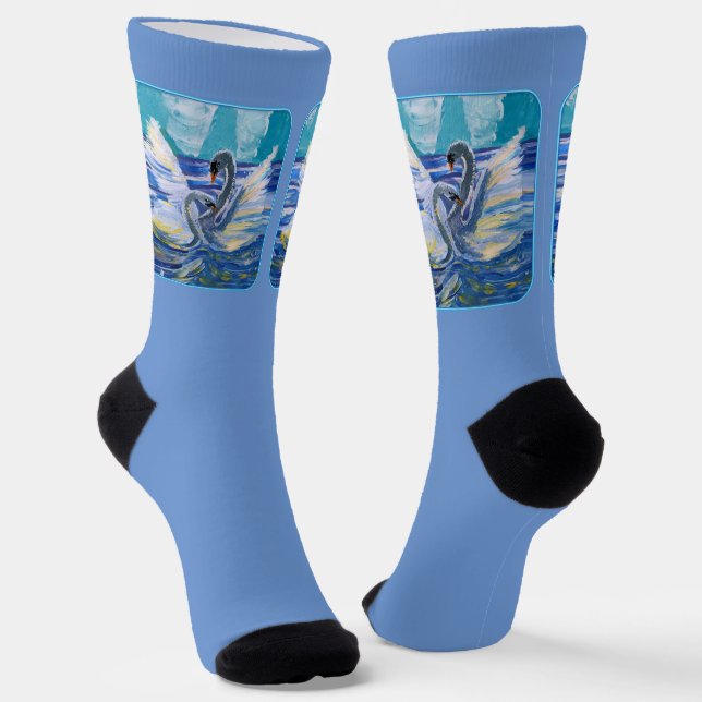 Chaussette Swans dans Sunrise Crew Chaussettes (Angulaire)