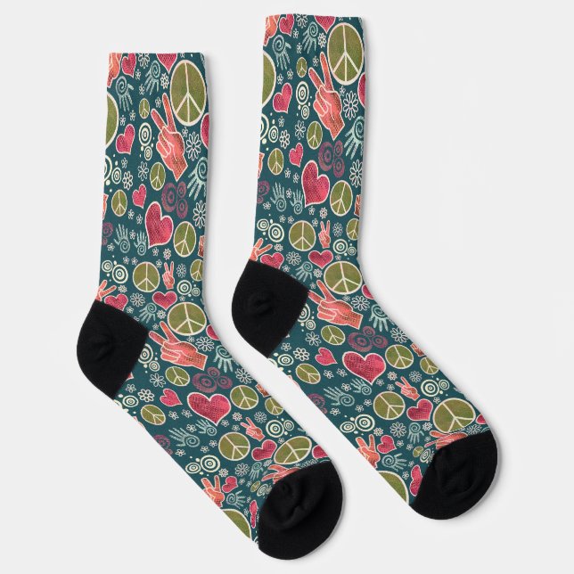 Chaussette Symbole de la Paix affiche du pacifisme (Droite)