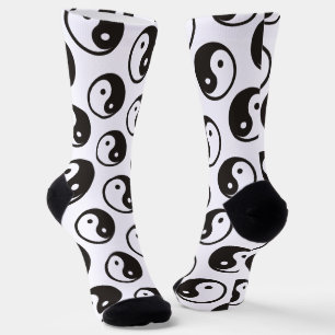Chaussette Symbole Yin Yang - conception de tatouage solide