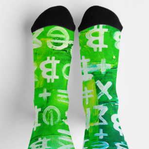 Chaussette Symboles de Bitcoin (Bright Profit Green - 6)