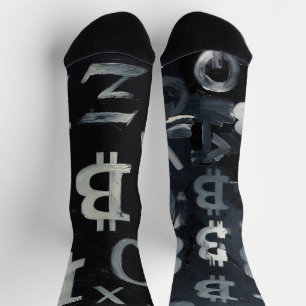 Chaussette Symboles de Bitcoin (Style : C)