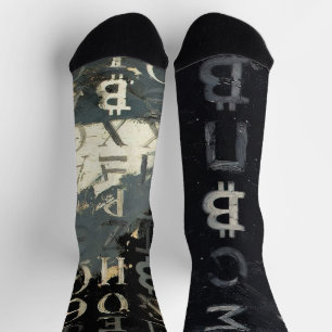 Chaussette Symboles de Bitcoin (Style : E)