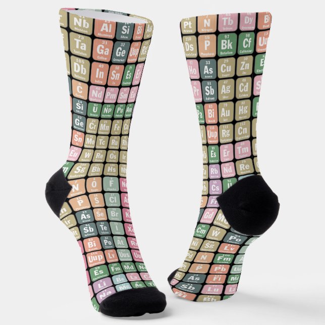 Chaussette Tableau périodique des éléments Motif (Angulaire)