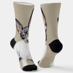Chaussette Tableau Rat Terrier - Cute Original Chien Art