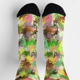 Chaussette Taches de peinture Couleurs des feuilles d'automne
