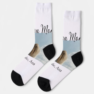 Chaussette t'aime maman fête des mères ajoutez photo nom simp