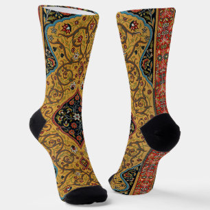 Chaussette Tapis Élegant Tapisserie Perse Antique Riche