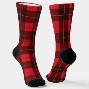 Chaussette Tartan à carreaux rouge plaid rustique