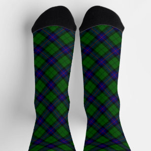 Chaussette tartan Armstrong bleu et vert à carreaux