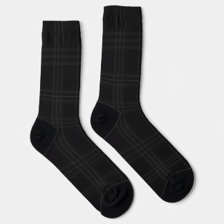 Chaussette Tartan écossais à tons noirs riches motif carreaux