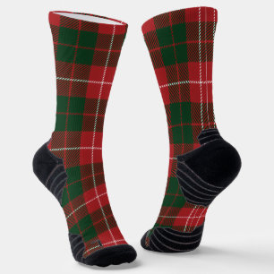 Chaussette Tartan élégant vert rouge