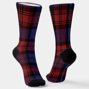 Chaussette Tartan Rouge Violet Carreaux Rustique MacLachlan
