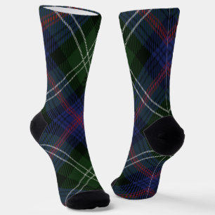 Chaussette Tartan rustique violet à carreaux de Sutherland