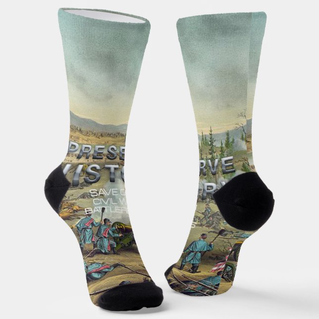 Chaussette TEE Guerre civile Champ de bataille Préservation (Angulaire)