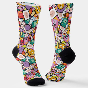 Chaussette Temps d'aventure   Chaussettes de Motif Jeu de car