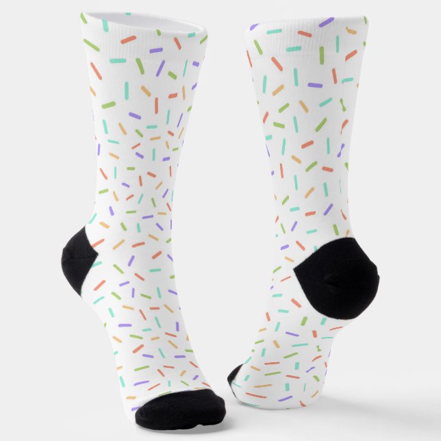 Chaussette temps de fête avec des arrosages carrelés mignons (Angulaire)