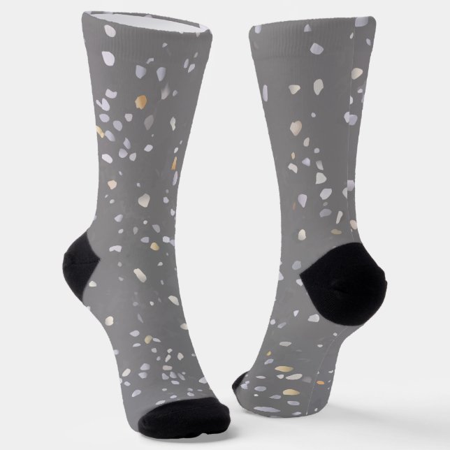 Chaussette Terrazzo gris moderne (Angulaire)