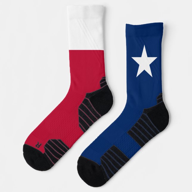Chaussette Texas Drapeau Fière étoile solitaire Etat Texan (Gauche)