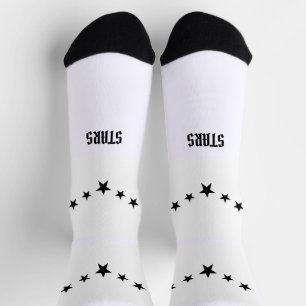 Chaussette Texte de jolies étoiles avec cinq étoiles de coule